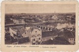 Lugoj Lugos &ndash; vederea orașului, carte poștală panoramică, Banat