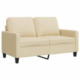 Cumpara ieftin Canapea cu 2 locuri, crem, 120 cm, material textil