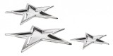 Cumpara ieftin Set 3 platouri decorative portelan argintiu Stea 18.6x18.2x1.5 cm, 25.2x24x2 cm, 31.7x30.2x2.2 cm