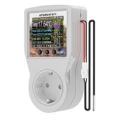 Priza inteligenta si Controller smart temperatura si consum energie ATORCH S1BWT, WiFi, Bluetooth, control de la distanta, Cablu 3m