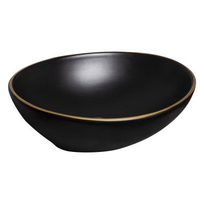 Lavoar ceramic cu design negru și auriu KR-707 foto