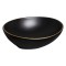 Lavoar ceramic cu design negru și auriu KR-707