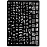 Cumpara ieftin Plăcuţă metalică XL pentru ştampilarea nail art, 012, INGINAILS