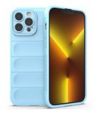 Husa Wave din Silicon compatibila Apple iPhone 14 Anti-Shock, Albastru deschis, Oem