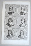 Jacob von Sandrart &quot;Portrete de pictori&quot; gravura veche cca 1683, Cerneala, Altul