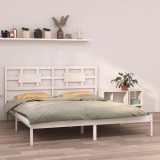 Cumpara ieftin Cadru de pat, alb, 200x200 cm, lemn masiv