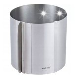 Forma reglabila rotunda pentru tort, inox satinat, diametru 16-30 cm, inaltime 15 cm, argintie, Kinghoff