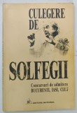 CULEGERE DE SOLFEGII , CONCURSURI DE ADMITERE de DRAGOS ALEXANDRESCU ... COMSTANTIN SIMIONESCU