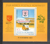 Romania.1983 Ziua marcii postale-Bl. YR.766