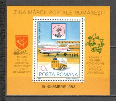 Romania.1983 Ziua marcii postale-Bl. YR.766 foto