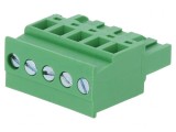 Regletă de Conexiuni Deconectabilă 5mm 5 Piste &Icirc;n Unghi Mufă