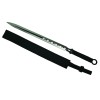 Sabie Vanatoare Otel, Argintie, 68.5cm, cu Teaca - Maceta Camping, 300g