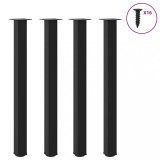 vidaXL Picioare de masă de bar, 4 buc., negru, 110-112 cm, oțel