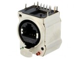 Soclu RJ45 XLRnet Cat 5e Ecranat cu LED și Buton THT