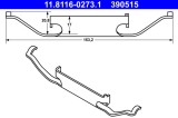 ATE 11.8116-0273.1 Arc, etrier frana
