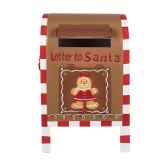 Cumpara ieftin Decoratiune Cutie Postala Craciun metal multicolor 22x18x34 cm