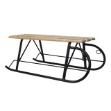Sanie din metal si lemn, 73x39x28 cm, capacitate 120 kg