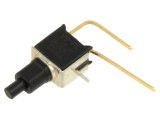 Comutator SPDT acţionat prin apăsare, 0,02A/20VAC, PCB, negru