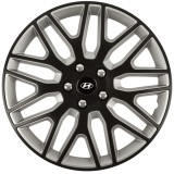 Set 4 Capace Roti 15 inchi (R15) Dakar Negru-Gri, Compatibile Cu Hyundai