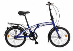 Bicicleta pliabila FIVE Uni unisex roata de 20 Albastru foto