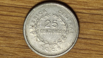 Costa Rica - moneda de colectie - 25 centimos 1986 - varietate greu de gasit ! foto