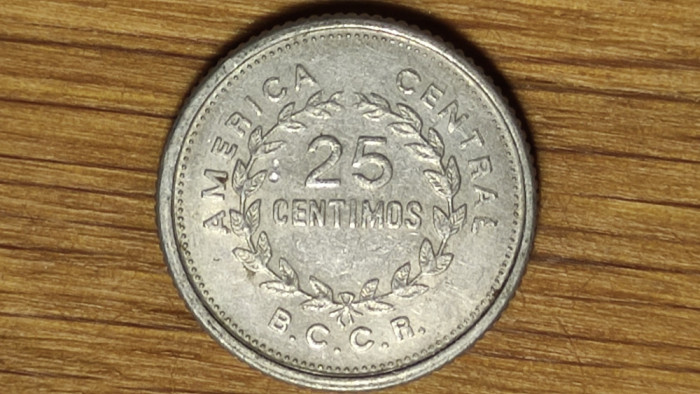 Costa Rica - moneda de colectie - 25 centimos 1986 - varietate greu de gasit !