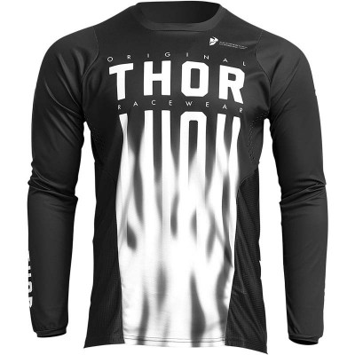 Tricou cross/atv Thor Pulse Vapor, negru/alb, marime S foto