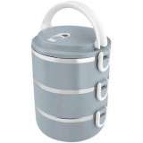 Cutie termoizolanta, sufertas, pentru transport alimente, 3 piese, 1.5&nbsp;L, albastru, Magic Home GartenVIP DiyLine