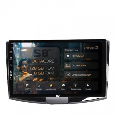 Navigatie (BLACK) Volkswagen Passat B6 B7 CC 8GB RAM Android 13 Octacore Slot Sim 4G DSP GPS Wi-FI Carplay Android Auto USB Bluetooth Waze Touchscreen foto