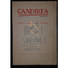 PETROVICI I. (Profesor), GANDIREA (Revista), Anul XVI, Numarul 10, Decembrie 1937, Bucuresti