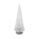 Decoratiune Craciun, brad luminos, LED multicolor, PE, 3xAAA, 10.5x30 cm, Strend Pro