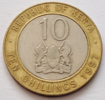 Kenia, 10 Shillings 1997 foto
