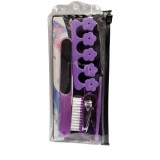 Cumpara ieftin Set manichiura profesional 7 piese, cu pila, buffer, instrumente pentru cuticule, curatare si lustruire, trusa compacta pentru ingrijirea unghiilor ac