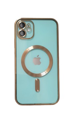 Huse silicon cu incarcare magetica wireless pentru Iphone 11 Auriu foto
