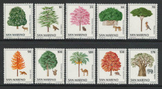 San Marino 1979 Mi 1188-97 - MNH, nestampilat - Arbori, copaci, flora foto