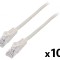 Patch cord U/UTP 5e 1m CCA PVC alb 26AWG 10buc