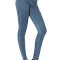 C656-4 Jeans casual cu aspect mulat si talie pe elastic