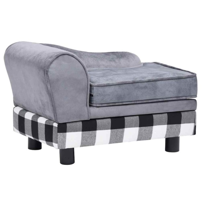 Canapea pentru caini, gri, 57x34x36 cm, plus