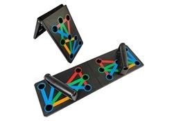 Placă fitness pentru flotări, pliabilă, plastic, multicolor, 60x18 cm foto
