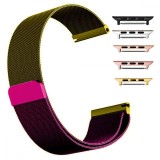 Curea otel, Milanese Loop Slim, compatibila cu Apple Watch 9|8|7|6|5|4|3|2|1 Series, 49mm|45mm|44mm|42mm, Purple Green