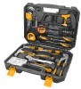 Set Unelte de Mana Tolsen, 119 Piese, Cutie Plastic: Cleste, Ciocan, Cheie, Surubelnite, Tester Tensiune, Accesorii