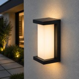 Aplica LED Exterior Erste Tanor 18W IP54 Negru Mat, Corp Iluminat Perete Modern, Lampa Fatada Puternica Rezistenta la Intemperii, Design Elegant