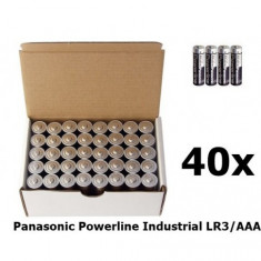 Panasonic Powerline Industrial LR03 / AAA / R03 1.5V baterii alcaline Con?inutul pachetului 1x Blister foto