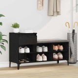 vidaXL Dulap pentru pantofi cu sertar Stejar negru 102 x 36 x 60 cm