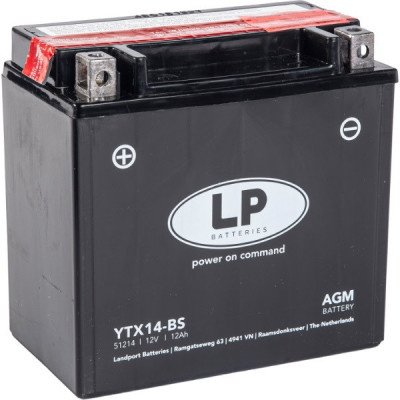 Baterie Moto LP Batteries Agm 12Ah 190A 12V LTX14-BS foto