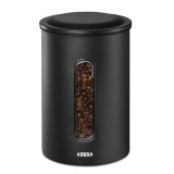 Cumpara ieftin Cutie Cafea Xavax Negru, 1.3kg Boabe/1.5kg Macinata, Etanșă, Otel, Fereastra Vizualizare, 24.5cm &Icirc;nălțime