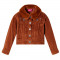 Jacheta pentru copii din velur, coniac, 104 GartenMobel Dekor
