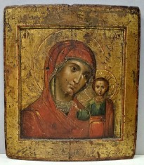 Maica Domnului cu Pruncul, Kazanskaya, Icoana Scoala Rusa, Secol XIX