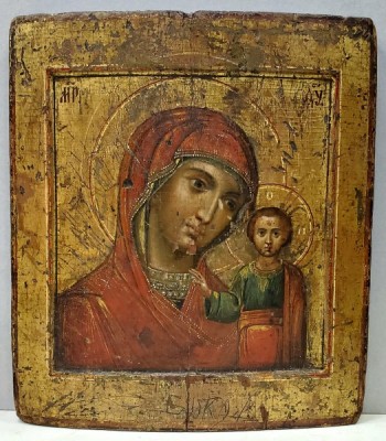 Maica Domnului cu Pruncul, Kazanskaya, Icoana Scoala Rusa, Secol XIX foto