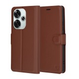 Husa Xiaomi Poco F6 Techsuit Leather Folio, maro